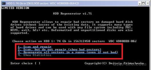 HDD Regenerator:    