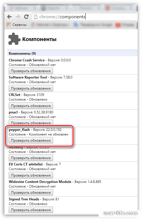 Chrome components pepper flash  