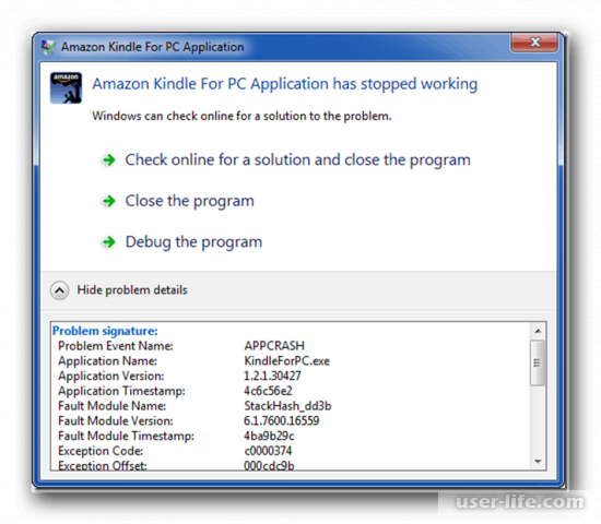 Appcrash    windows 7	