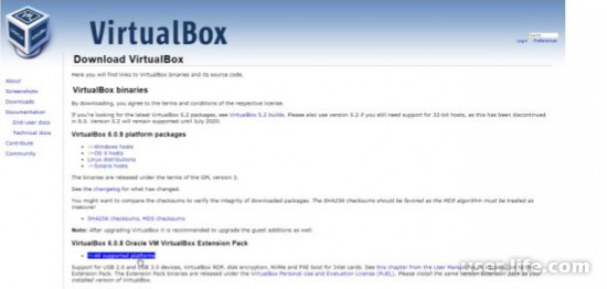   Oracle VM VirtualBox Extension Pack 