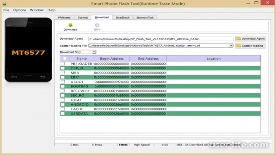 SP Flash Tool        Windows 7 8 10