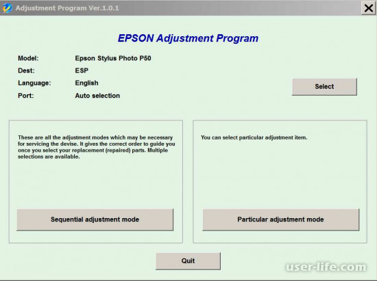 EPSON Adjustment Program      