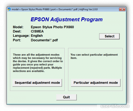 EPSON Adjustment Program      