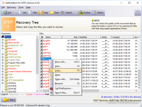   GetDataBack for NTFS FAT