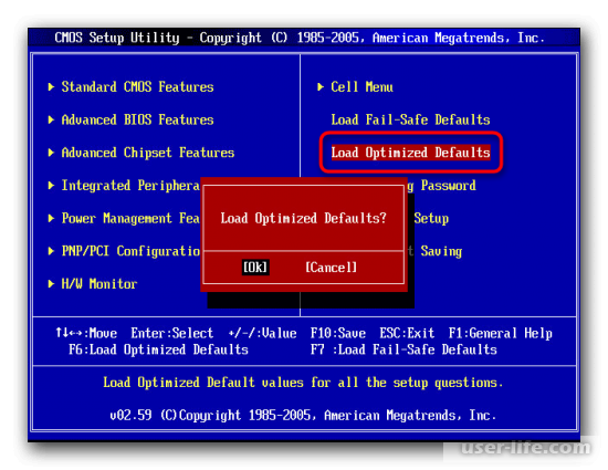   Load Optimized Defaults  BIOS